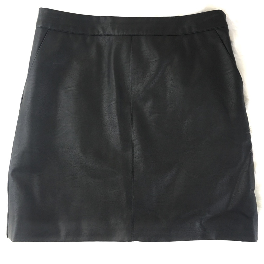 Topshop faux leather skirt